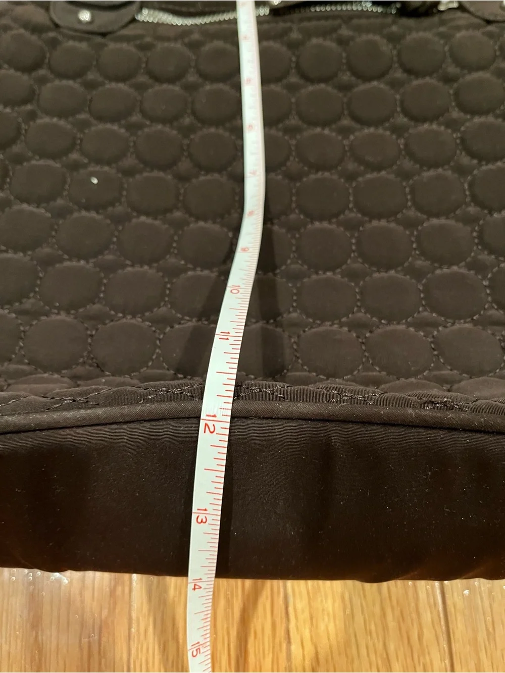 Vera Bradley Quilted Black Tote Bag with Double Straps
